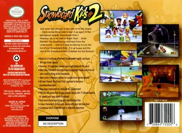 Snowboard Kids 2 (USA) box cover back